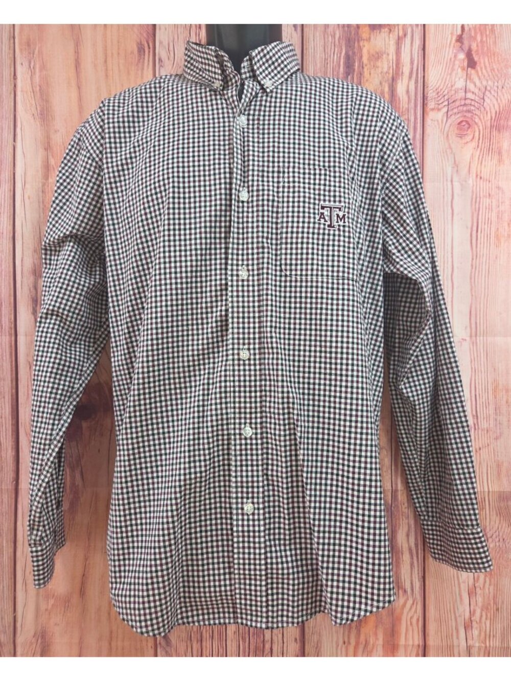 Texas A&M Campus Specialties Mens Checkered Shirt Large